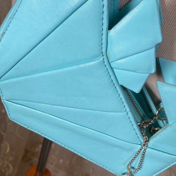 ♥️SOLD♥️KATE♠️SPADE SEAHORSE Chain Shoulder Clutch Limited Edition Blue Bag S - Picture 17 of 17